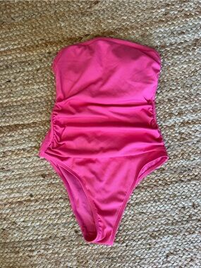 Shade & Shore Girls Bright Pink One-Piece Swimsuit
